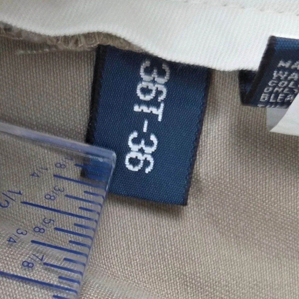 VTG Polo Ralph Lauren Andrew Pant Tan Pleated Chino Khaki High Rise Tall 36x36